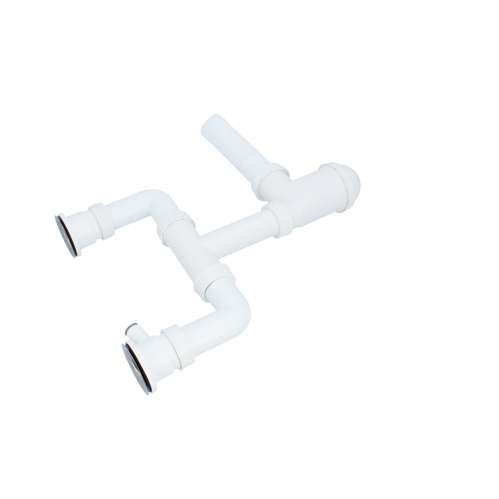 Kunststoff Siphon Spüle Ausfluss Einkammer Zweikammer